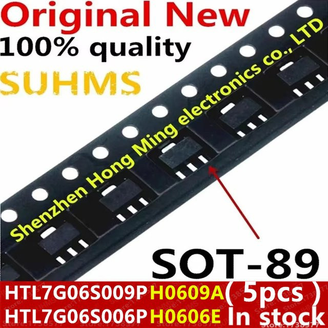 5 Stück SUHMS SOT-89 Transistoren in Schwarz (HTL7G06S009P H0609A HTL7G06S006P H0606E) - Bild 1