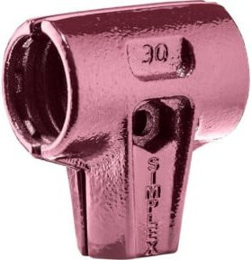 Halder SIMPLEX Schonhammergehäuse aus Aluminium in Pink ohne Einsätze und Stiel mit 30 mm Durchmesser - Bild 1
