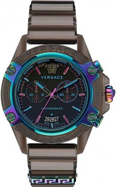 Versace Chronograph, Quarz, Kunststoff, 45 mm, Schwarz, Unisex - Bild 1