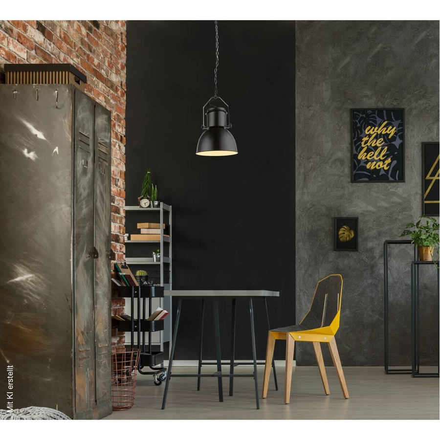 Globo Lighting Pendelleuchte Kutum in Schwarz aus Metall, E27, Höhe: 120 cm, Durchmesser: 26,5 cm - Bild 2