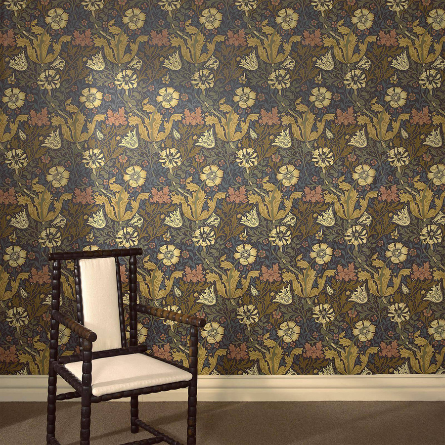 House of Hackney Tapete Compton Midnight in Floral Art Nouveau Design - Bild 1