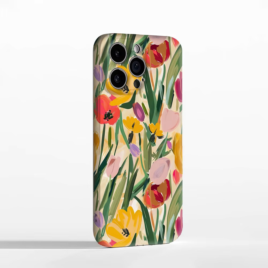Robuste Tulpen-Kunst Handyhülle von Potdemiel für iPhone 17 16 15 14 13 Pro Max Plus mit Magnetfunktion, Multicolor - Bild 2