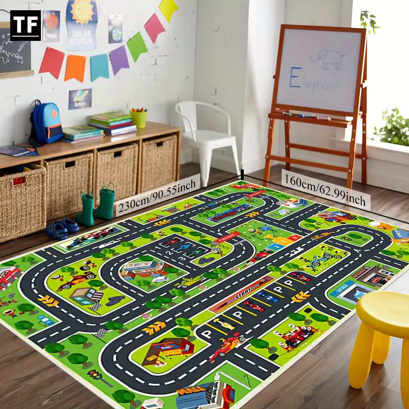 VIKAMA Micro-Urban Spielteppich mit Kinder-Motiv, rutschfest, Mehrfarbig, B: 120 cm, T: 80 cm - Bild 2