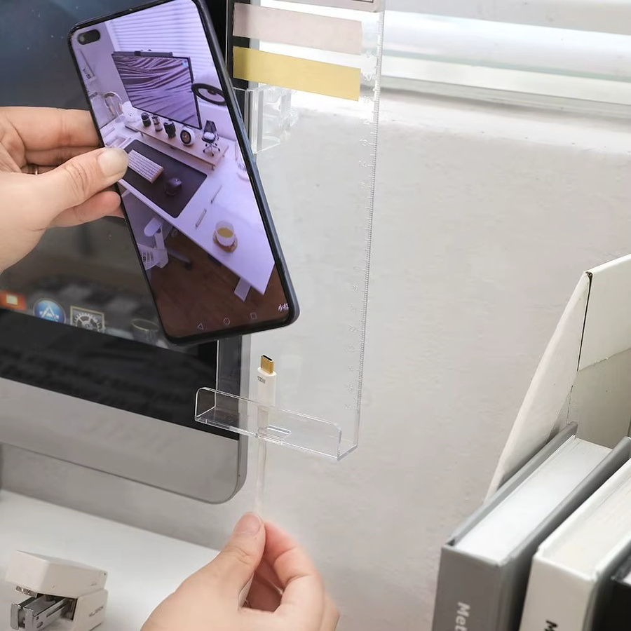 Transparentes Monitor-Memoboard aus Kunststoff mit Clip als praktische Nachrichtentafel für deinen Computer-Bildschirm - Bild 3