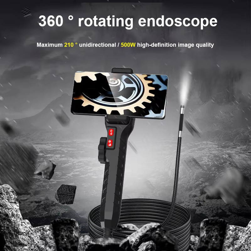 LAFOCH Endoskop 1080P mit Einzelobjektiv 6,2/3,9mm und 360 Grad für die Kohlenstoffablagerungserkennung in Dieselmotoren, Schwarz - Bild 4