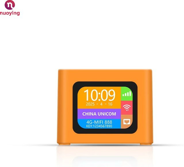 NUOYING Mini 4G LTE WLAN-Router Tragbarer Reise-WiFi-Hotspot mit 3000mAh Akku in Orange - Bild 1