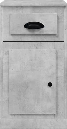 vidaXL Beistellschrank mit Schublade in Betongrau, B/T/H: 40 x 50 x 75 cm