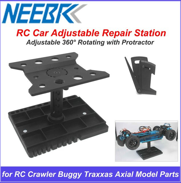 NeebRC RC Car Repair Stand Work Station Assembly Platform, 360° drehbar mit Winkelmesser - Bild 1