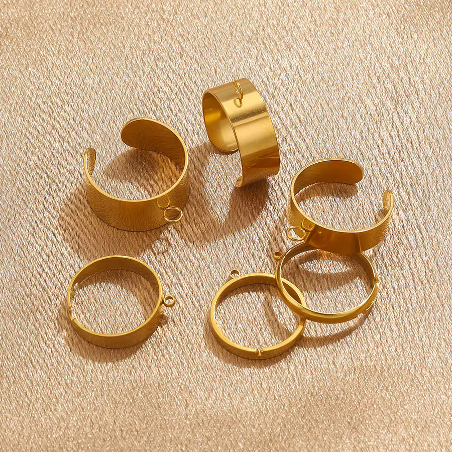 baizzx Ringe Edelstahl, Einstellbar, 10 Stück - Bild 2