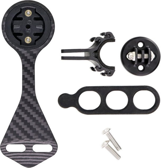 KOCEVLO Fahrradcomputer-Halterung für Garmin und GoPro sowie Licht und Kamera für F12 Carbonlenker, Schwarz - Bild 1