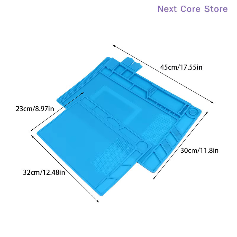 Magnetische Silikon Lötunterlage von ouhoe als Schreibtischunterlage zur Wärmeisolierung für Handy- und PC-Reparaturen - Bild 3