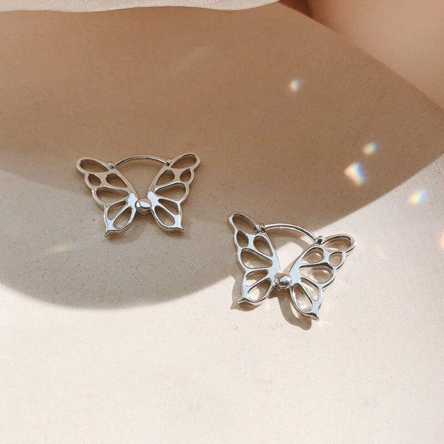 YIRAN Jewelry Creolen, 925 Sterlingsilber, Schmetterling, Damen - Bild 1
