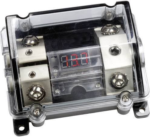 Sinustec SVB Car-HiFi Stromverteiler in Rot und Transparent, spritzwassergeschützt - Bild 1