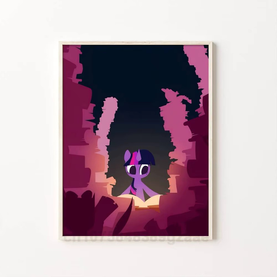 Twilight Sparkle Manga Poster Vintage Wandkunst Dekoration in Multicolour, 15 x 15 cm - Bild 6
