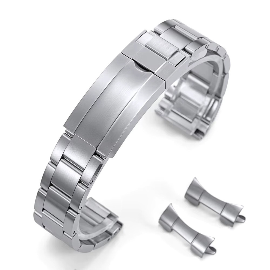 crazyband Uhrenarmband Edelstahl, 20 mm, Silber, Unisex - Bild 5