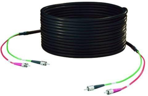 Weidmüller Glasfaser LWL Anschlusskabel Schwarz 5,00 m mit 1x ST-Stecker auf 1x ST-Stecker 62,5/125 µ Multimode OM1 - Bild 1