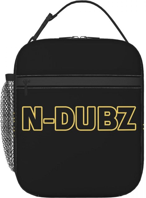 N-Dubz Merch Thermische Lunchtasche mit Logo für Damen und Kinder, Schwarz, Auslaufsicher und Isoliert - Bild 1