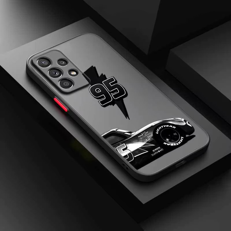 Mattierte durchscheinende Handyhülle Cars Lightning McQueen für Samsung Galaxy S25 S24 S23 S22 S21 S20 S10 FE Ultra Plus Lite - Bild 3