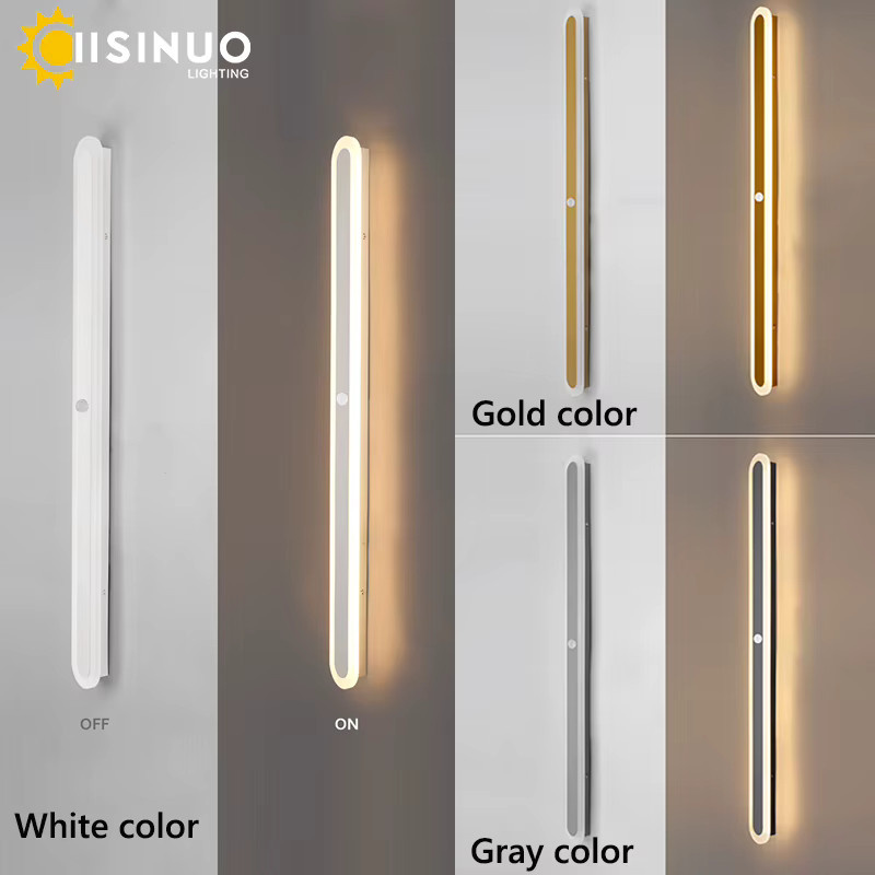 IISINUO LED Außenwandleuchte mit Bewegungssensor in Schwarz, IP65 wasserdichte Gartenlampe für Up-Down-Beleuchtung - Bild 4