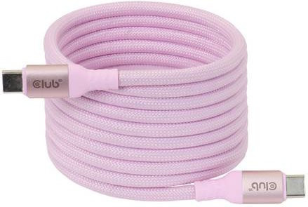 Club3D USB-C Kabel USB 2.0 in Pink, Länge: 2 m, CAC-3031 - Bild 1