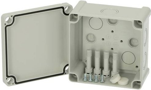 Fibox TPCM 111107 Universal-Gehäuse aus Polycarbonat in Lichtgrau (RAL 7035), B/T/H: 11,0 x 11,0 x 6,5 cm - Bild 1