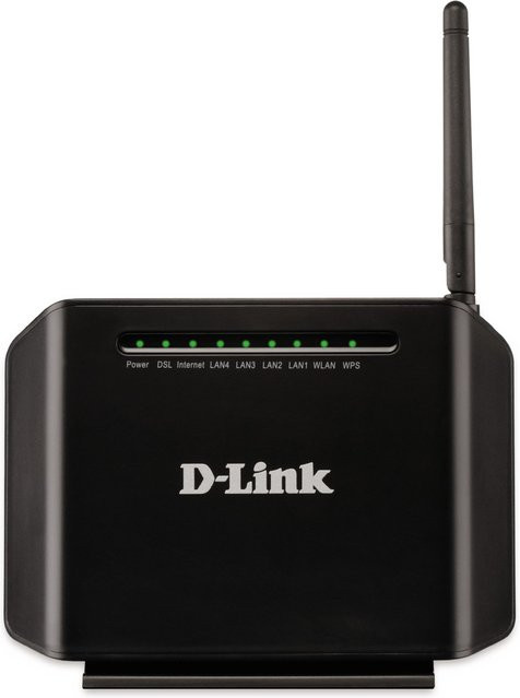D-Link GO-DSL-N151 WLAN-Router in Schwarz mit DSL und WiFi 4 - Bild 1