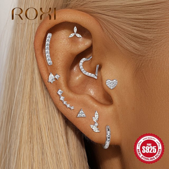 ROXI Ohrstecker 925 Silber, Moissanit, Damen - Bild 1