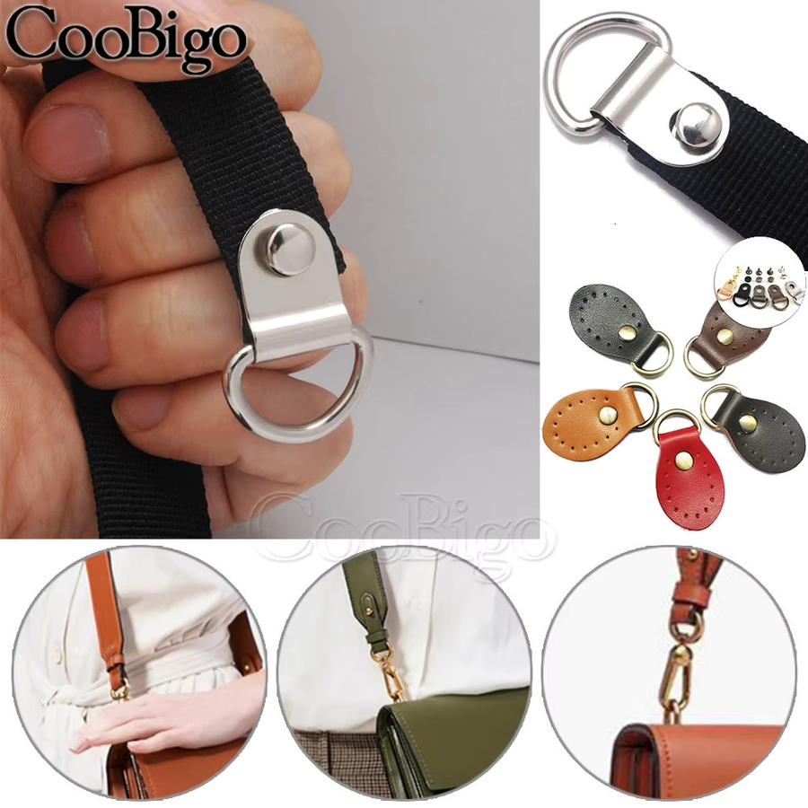 CooBigo D-Ring Nieten Set vergoldet, 50 Stück DIY Handwerk Zubehör für Leder, Taschen, Schuhe und Bilderrahmen - Bild 4