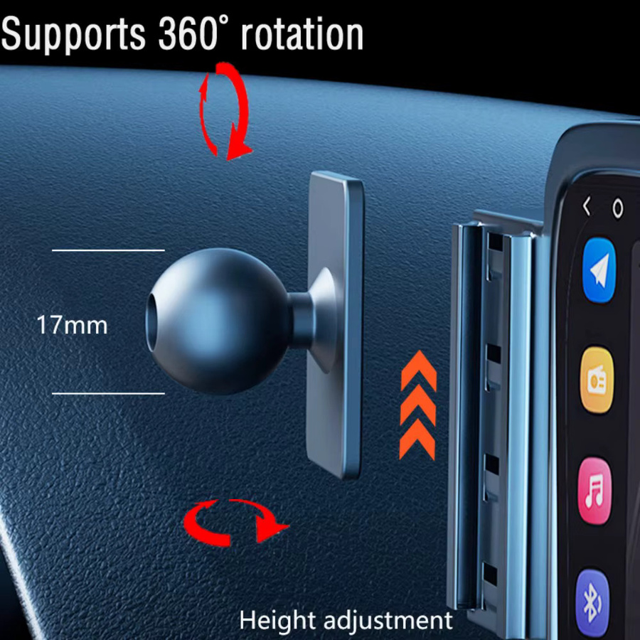 Magnetische Autotelefon-Halterung mit kabelloser Ladefunktion für BMW X5 G05 in Schwarz - Bild 3