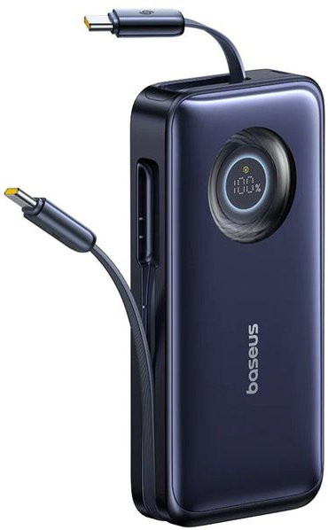 Baseus EnerCore CR11 Powerbank 20000 mAh 100W mit einziehbarem USB-C-Kabel Cosmic Black - Bild 1