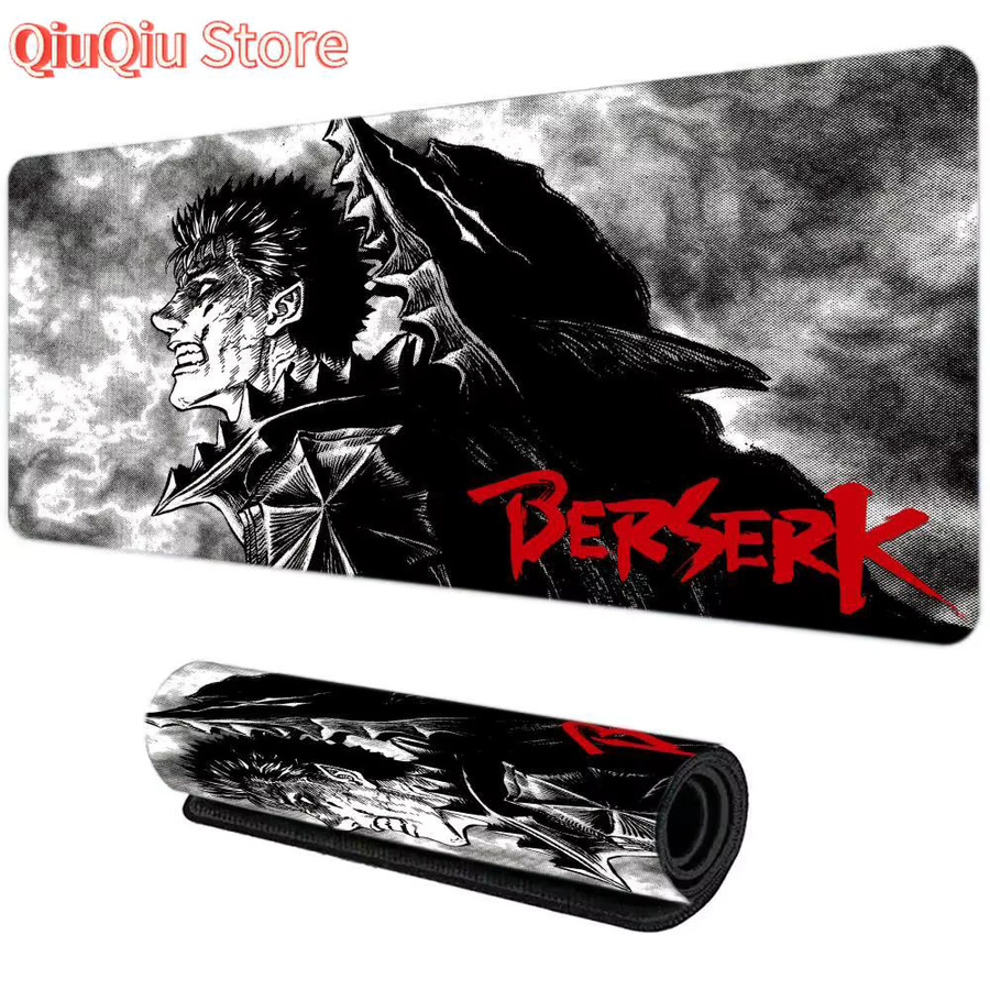Berserk Guts Anime XXL Mauspad für PC und Gaming, rutschfestes Schreibtischunterlage aus Gummi, Multicolour - Bild 3