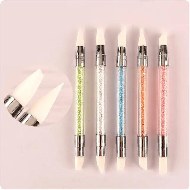 Love Home Garden Nail Art Stift Doppelkopf, beige - Bild 1