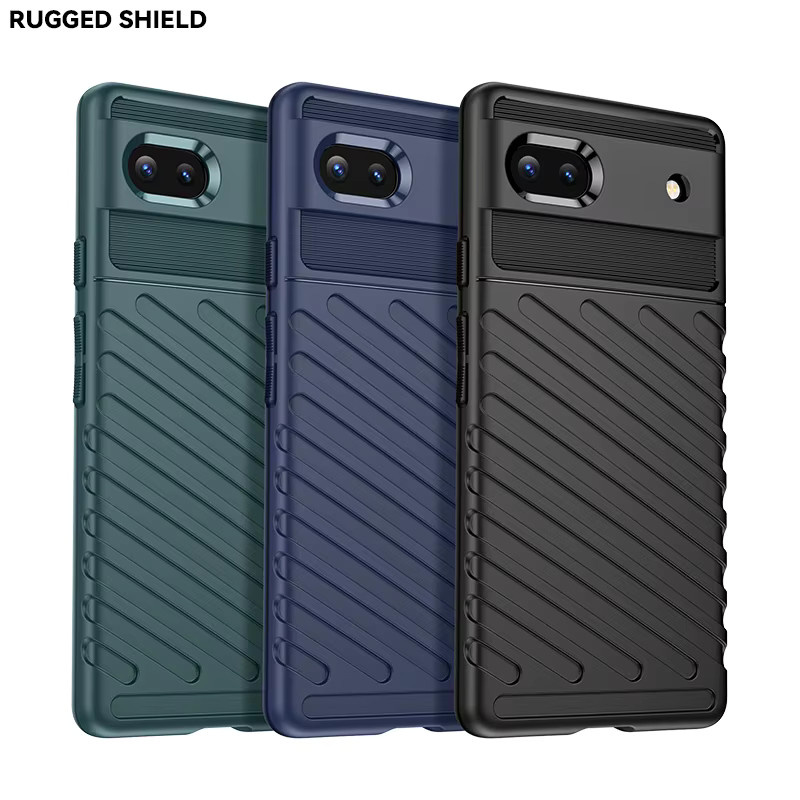 Stoßfeste Silikon-Handyhülle für Google Pixel 6a in Blau - Bild 4