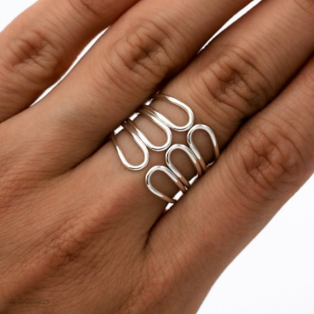 YoYo Ring, versilbert, Vintage, Unisex - Bild 1