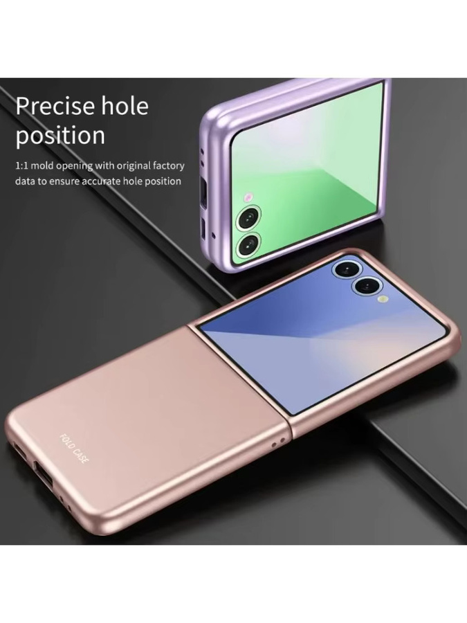 Stoßfeste Samsung Galaxy Z Flip 7 FE 6 5 4 3 Schutzhülle in Gold mit mikromattiertem Finish - Bild 6