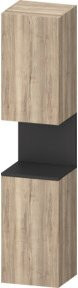 Duravit Hochschrank Qatego in Grau Marmor mit 2 Glastüren, Wandmontage, B: 40 cm, T: 36 cm, H: 176 cm - Bild 1