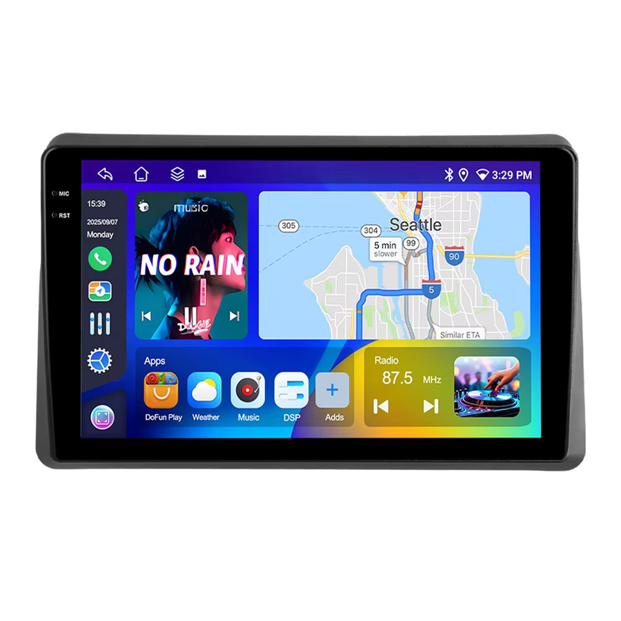 Podofo Android Auto-Multimedia-Player für Renault Master mit 10 Zoll Display, CarPlay, GPS, WIFI und KI-Sprachsteuerung in Schwarz - Bild 7