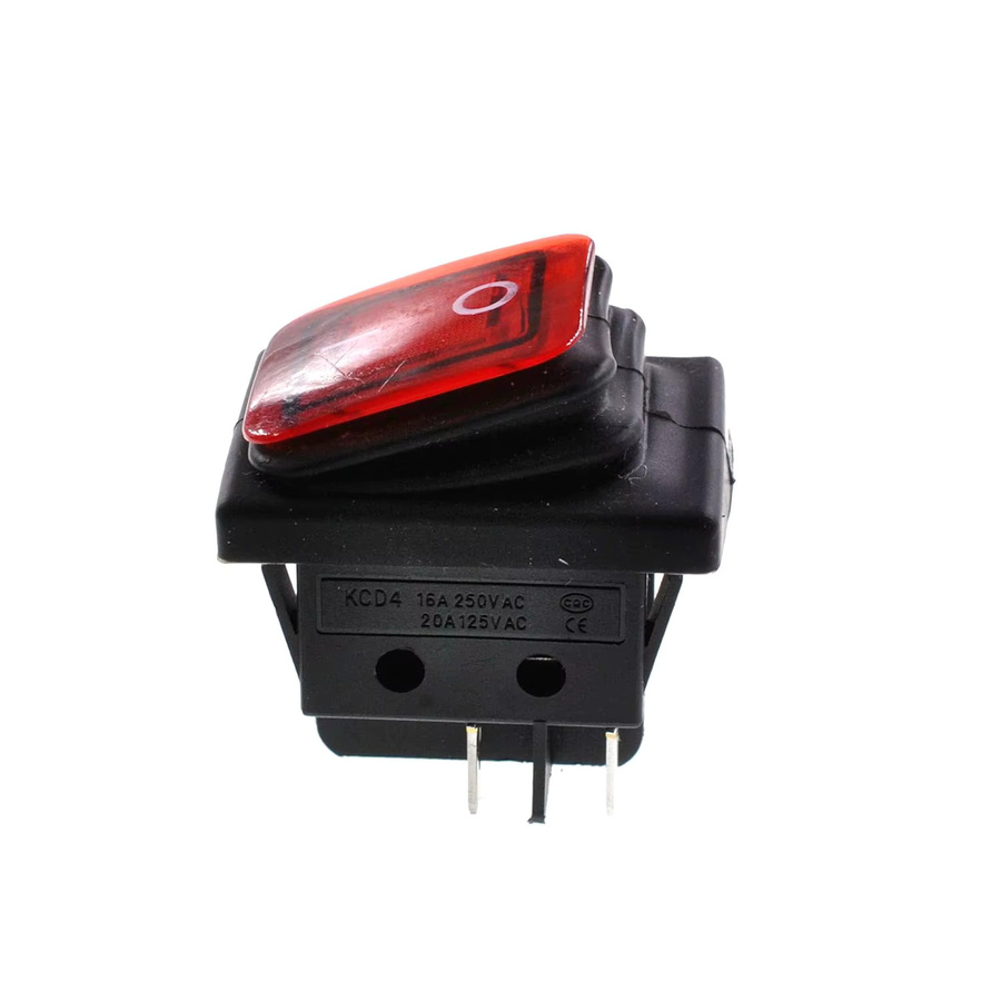 AOKIN 2er Set Wasserdichter Bootstyp Wippschalter KCD4 DPST 6A 250V 4 Pin 2 Position ON-Off Mini Wippschalter - Bild 2