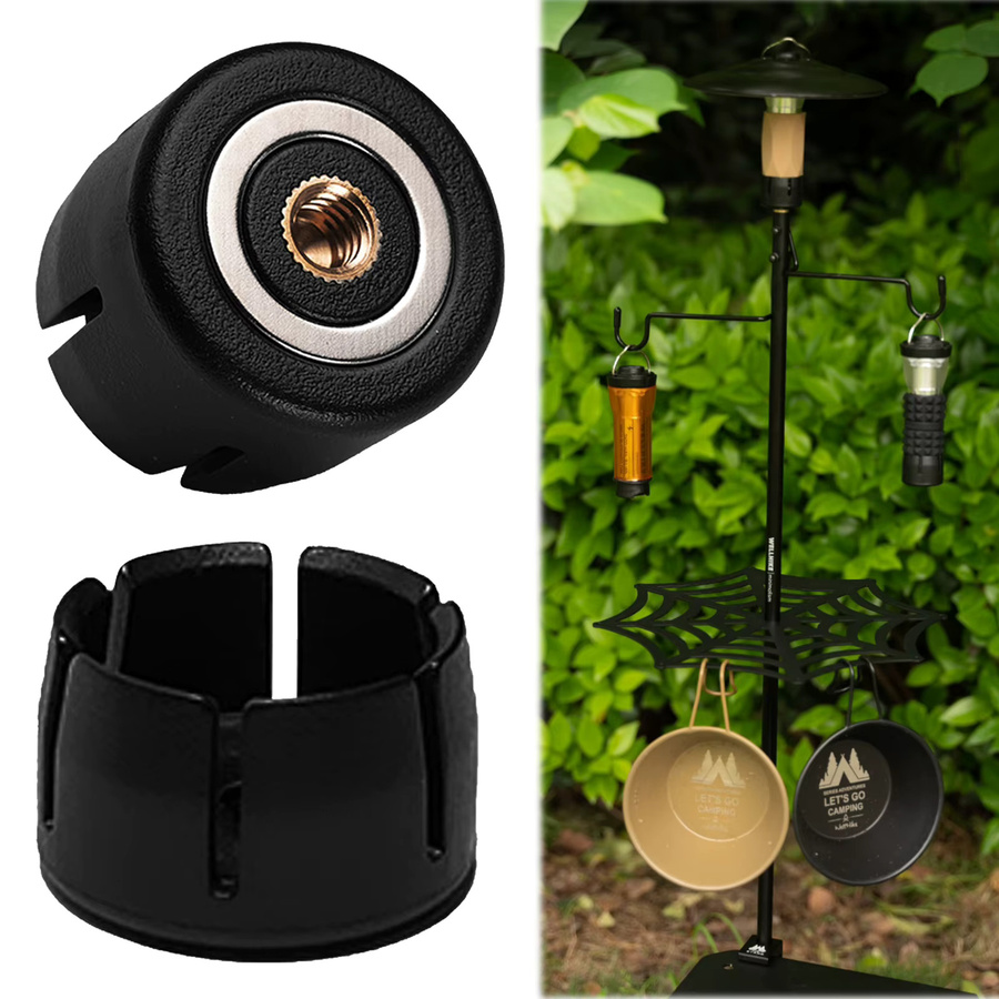Magnetische Taschenlampen-Laternenbasis von APWIKOGER in Schwarz, kompatibel mit Goalzero Zeltlampenbasis, tragbarer Notlicht-Adapter aus Kunststoff - Bild 4