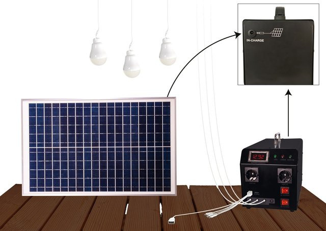 MAUK Solarpanel 25W mit Powerpack 150W in Blau - Bild 1