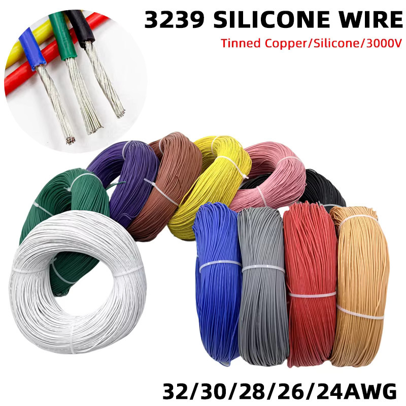 Flexibles UL3239 Silikonkautschuk-Kupferdraht Kabel in Orange und Multicolour, verzinnt und isoliert für DIY-Elektronik und LED-Beleuchtung - Bild 7