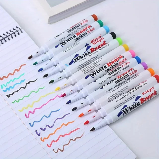 8 Stück Whiteboard-Marker Set, bunte Flüssigkreidestifte zum Löschen, ideal für Schule und Büro - Bild 1