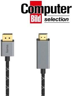 Hama Videokabel DisplayPort auf HDMI in Schwarz, Ultra-HD 4K@60Hz, Länge: 1,5 m - Bild 1
