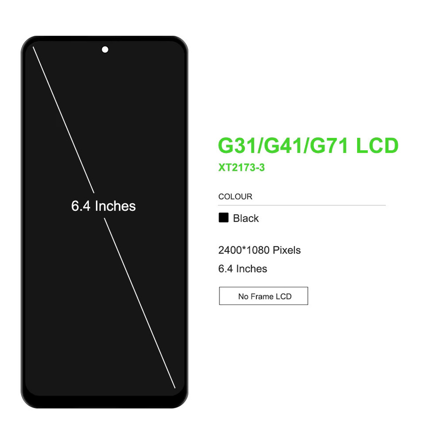 Motorola Moto G31 G41 G71 LCD Display mit Touchscreen Digitizer Montage in Schwarz - Bild 2