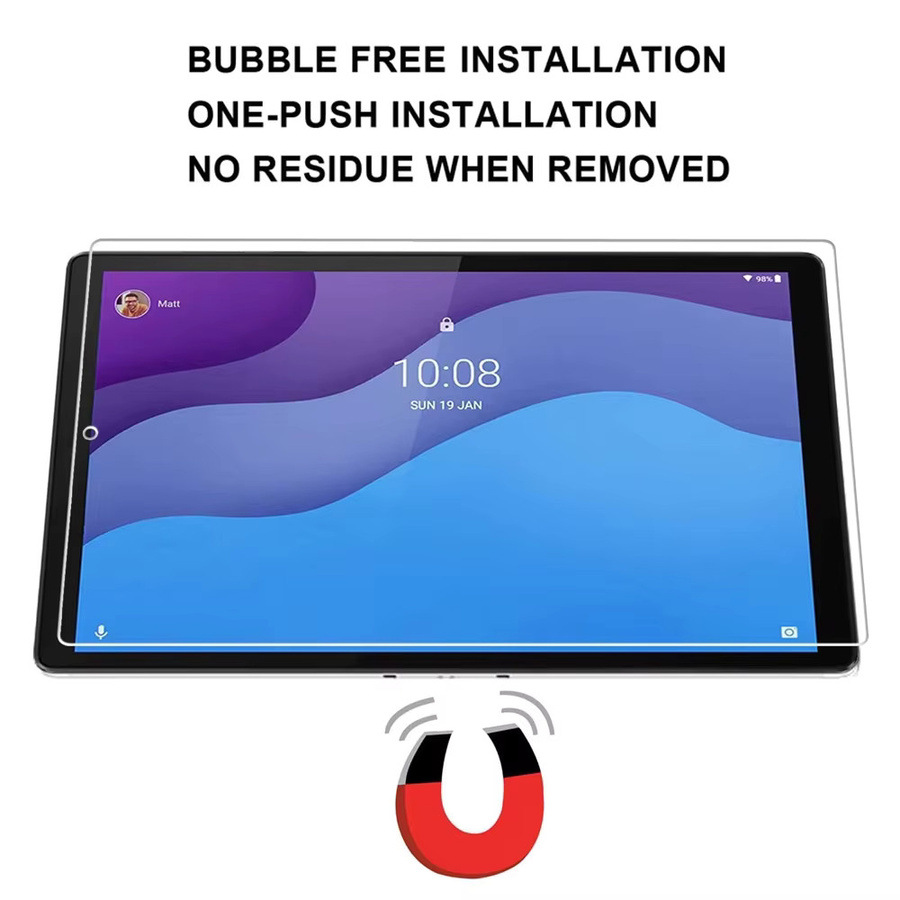 Displayschutzfolie aus Hartglas für Lenovo Tab M10 2. Generation 10,1 Zoll (TB-X306X X306F), transparent - Bild 4