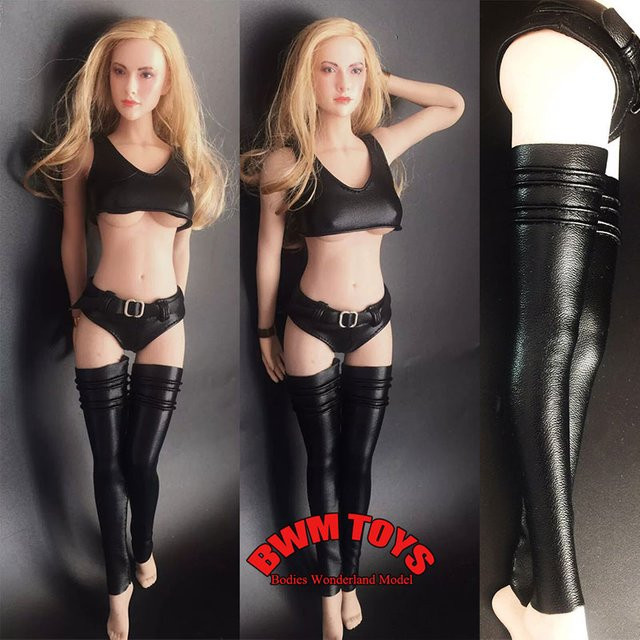 Taholicy Weibliche Soldat Kleidung, Leder, Schwarz, Zubehör für 12 Zoll Action Figur Puppe - Bild 1
