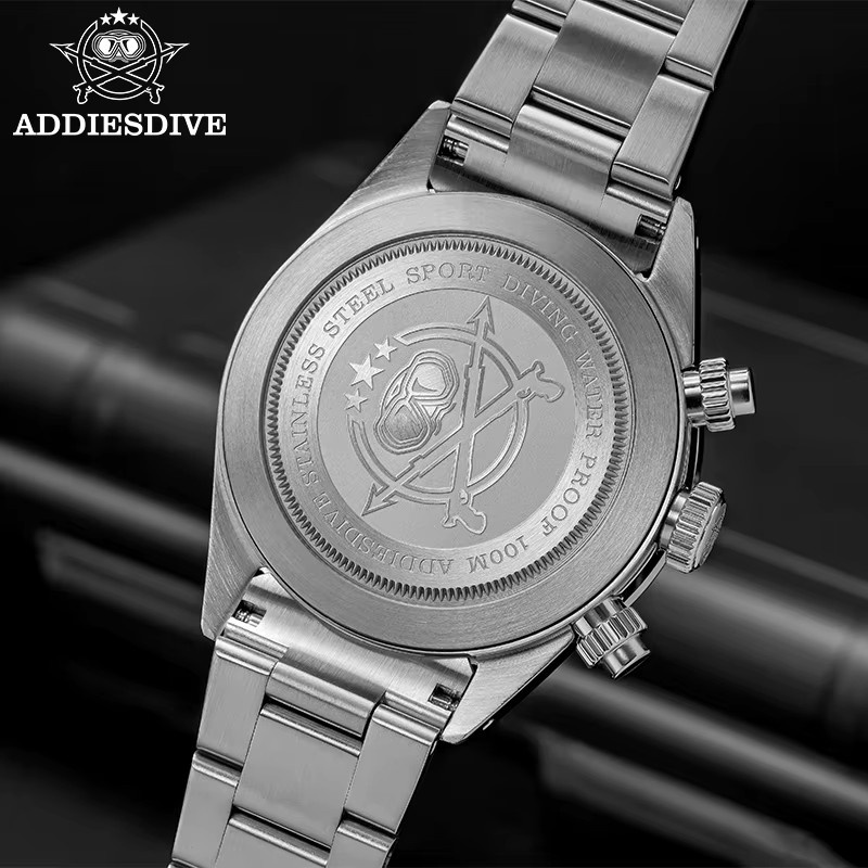 ADDIESDIVE Chronograph, Quarz, Edelstahl, Keramik-Lünette, Herren - Bild 6