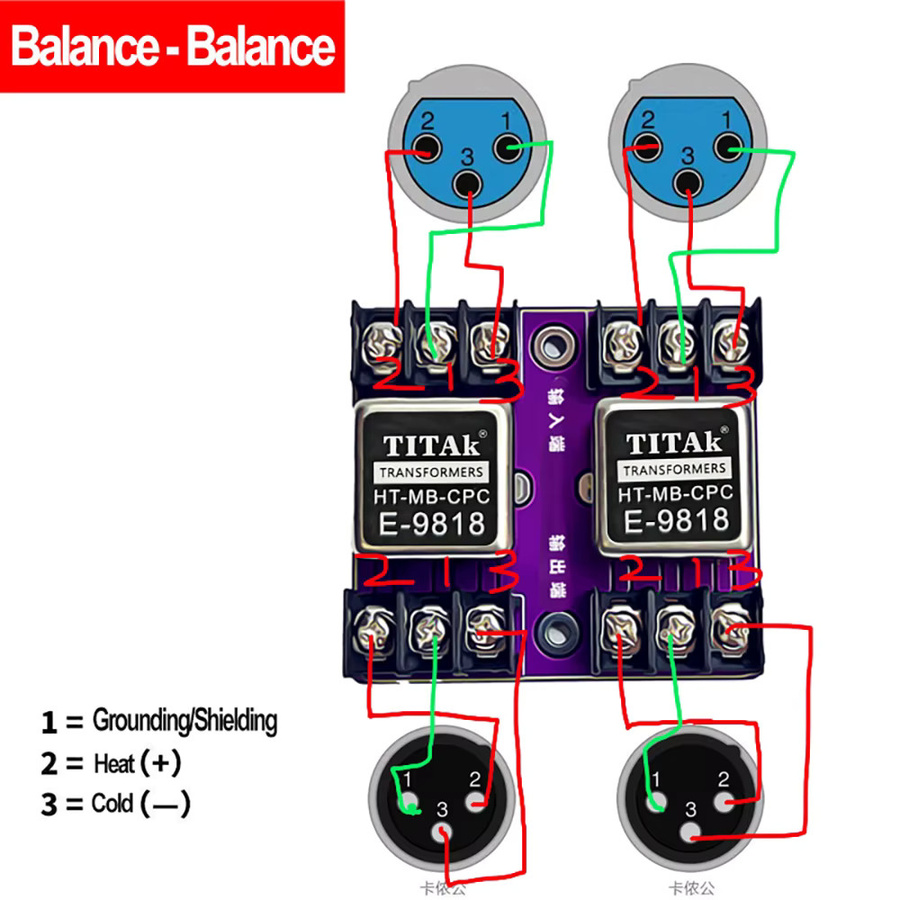 TITAK E-9818 Audio-Isolationstransformator Permalloy Konvertierungs-Audio-Isolator 600:600 20 Hz-20 kHz - Bild 2