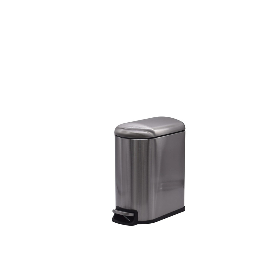 Euroshowers Kosmetikeimer Classic Pedaleimer aus Metall in Silber mit herausnehmbarem Inneneimer, 5 Liter - Bild 2