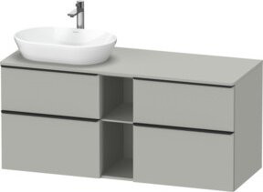 Duravit Waschtischunterschrank D-Neo in Schwarz und Grau, B/T/H: 140 x 55 x 66,4 cm - Bild 1